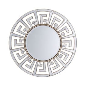 Lustro ścienne Flers 70 cm 70 cm Metal Złoty 1 szt.