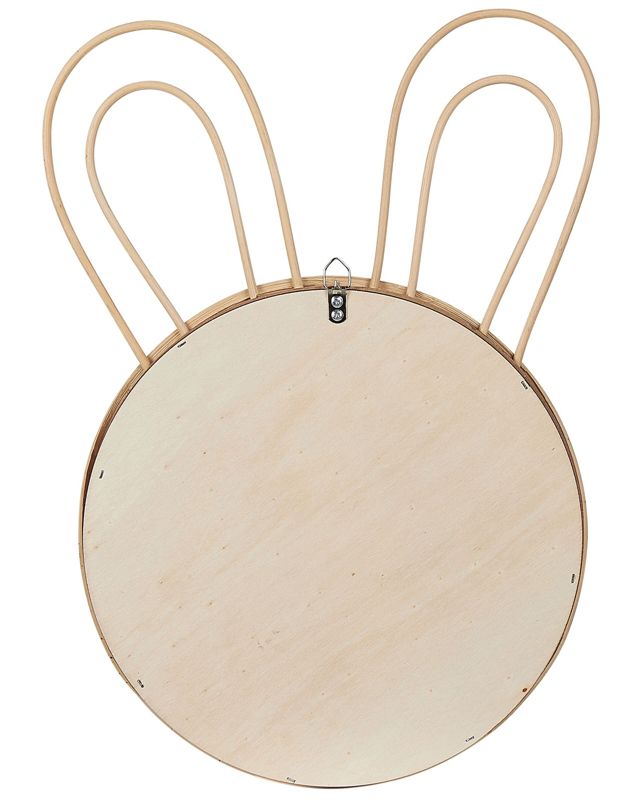 Lustro ścienne Golong 26 cm 45 cm Rattan Naturalny 1 szt.
