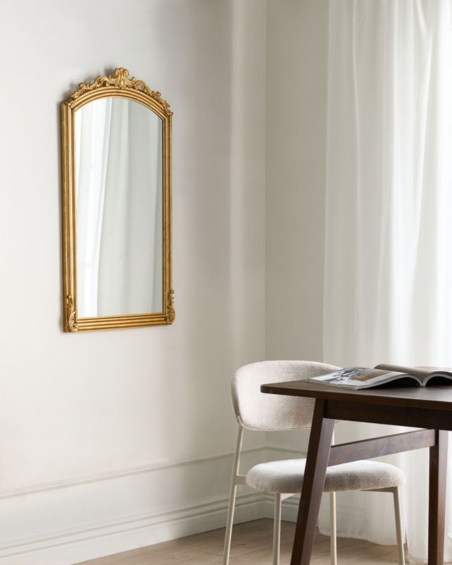 Lustro ścienne Gorges 55 cm 96 cm Metal Złoty 1 szt.