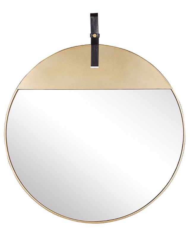 Lustro ścienne Gurs 60 cm 60 cm Metal Złoty 1 szt.