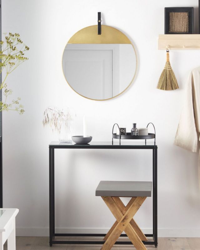 Lustro ścienne Gurs 60 cm 60 cm Metal Złoty 1 szt.