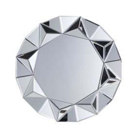 Lustro ścienne Habay 70 cm 70 cm Srebrny 1 szt.