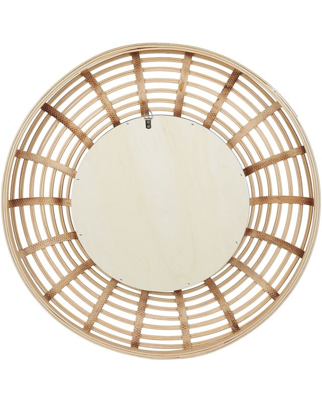 Lustro ścienne Hanua 60 cm 60 cm Drewno bambusowe Naturalny 1 szt.