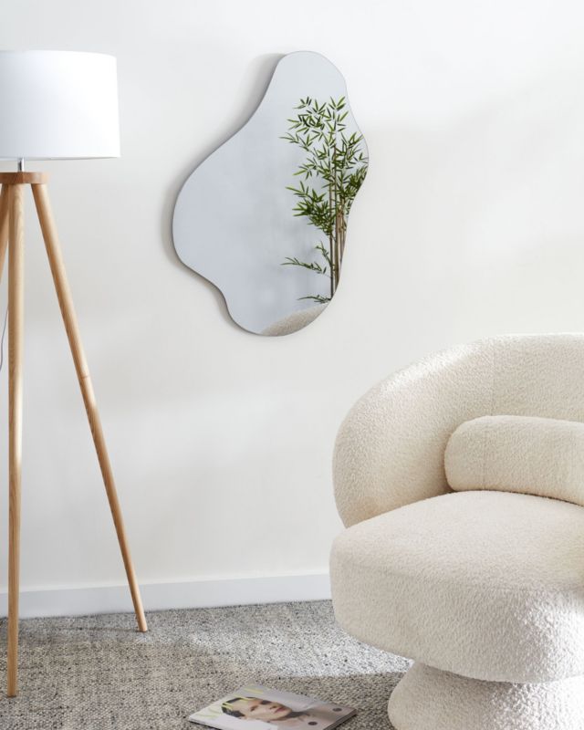 Lustro ścienne Herry 46 cm 76 cm Szary 1 szt.