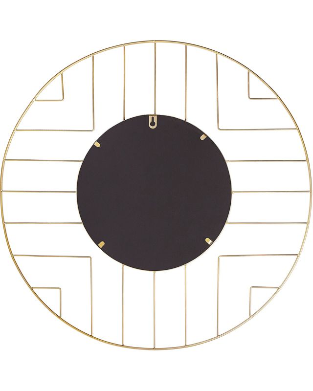 Lustro ścienne Hesdin 60 cm 60 cm Metal Złoty 1 szt.