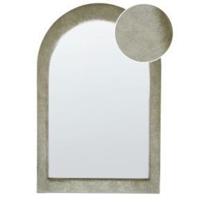Lustro ścienne Huriel 60 cm 90 cm Welur Oliwkowy 1 szt.