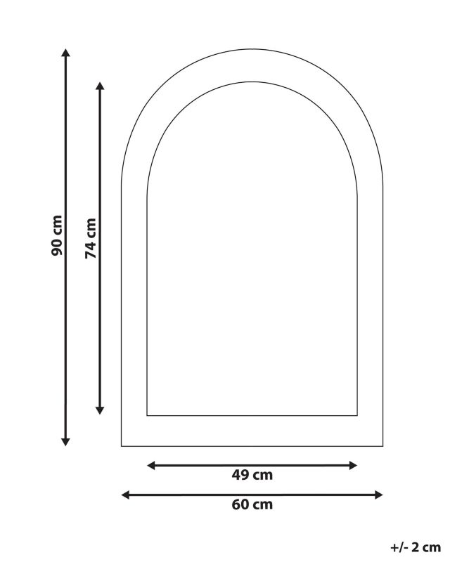 Lustro ścienne Huriel 60 cm 90 cm Welur Oliwkowy 1 szt.