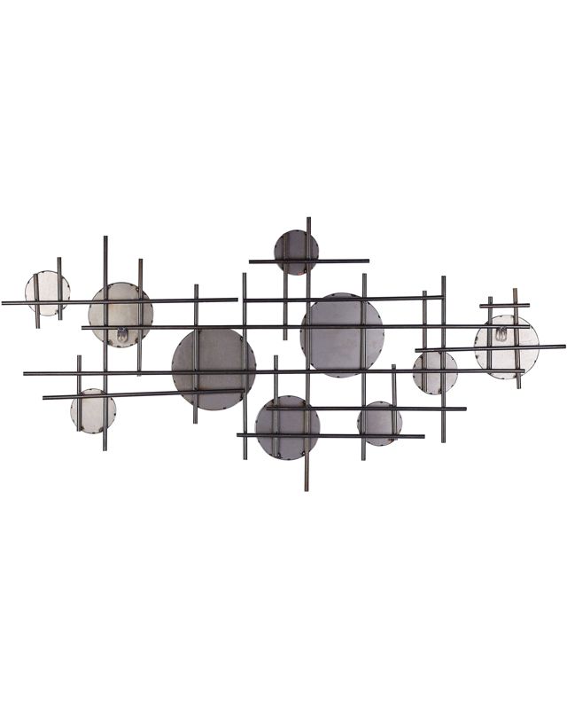 Lustro ścienne Ibos 113 cm 55 cm Metal Czarny 1 szt.