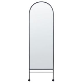 Lustro ścienne Jarnages 45 cm 145 cm Metal Czarny 1 szt.