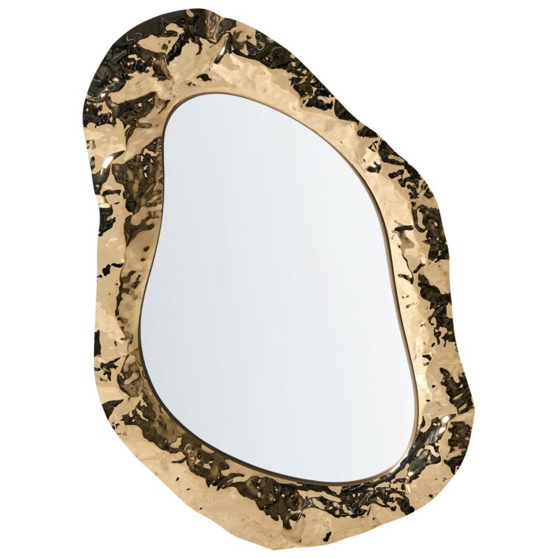 Lustro ścienne Jossigny 52 cm 79 cm Złoty 1 szt.