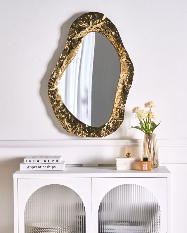 Lustro ścienne Jossigny 52 cm 79 cm Złoty 1 szt.