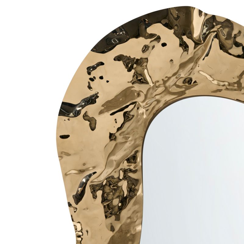 Lustro ścienne Jossigny 52 cm 79 cm Złoty 1 szt.