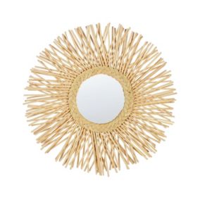 Lustro ścienne Kalasin 60 cm 60 cm Rattan Naturalny 1 szt.