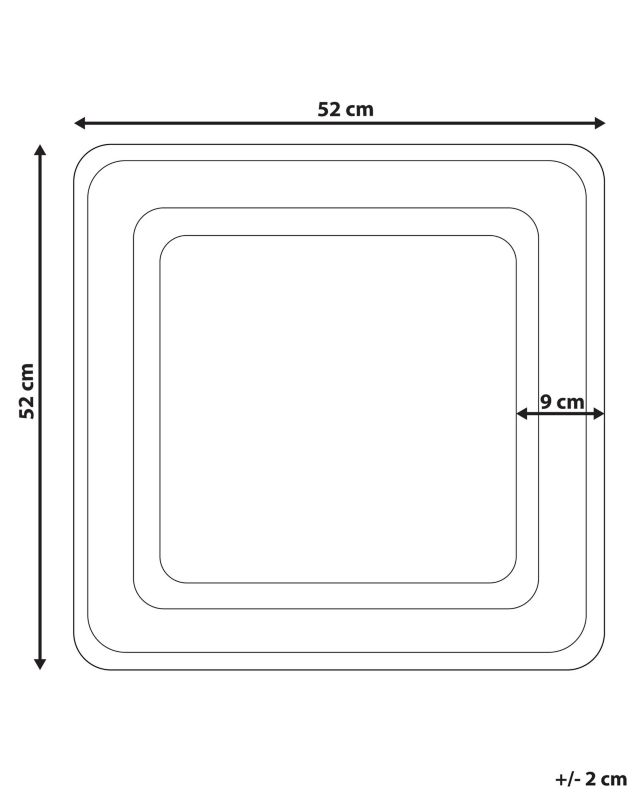Lustro ścienne Langli 52 cm 52 cm Plecionka Naturalny 1 szt.