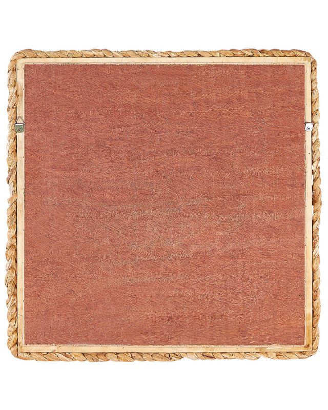 Lustro ścienne Langli 52 cm 52 cm Plecionka Naturalny 1 szt.