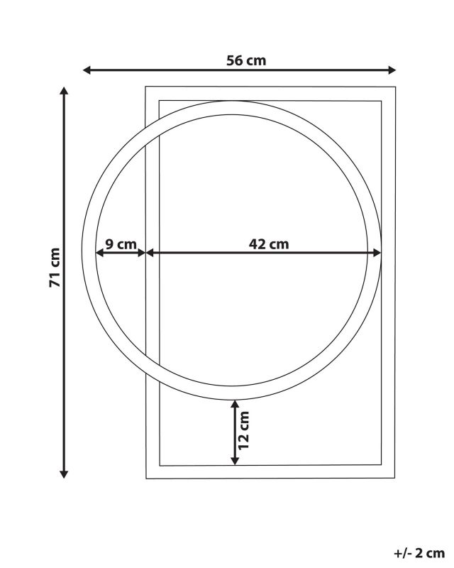Lustro ścienne Lauron 56 cm 71 cm Jasne drewno 1 szt.