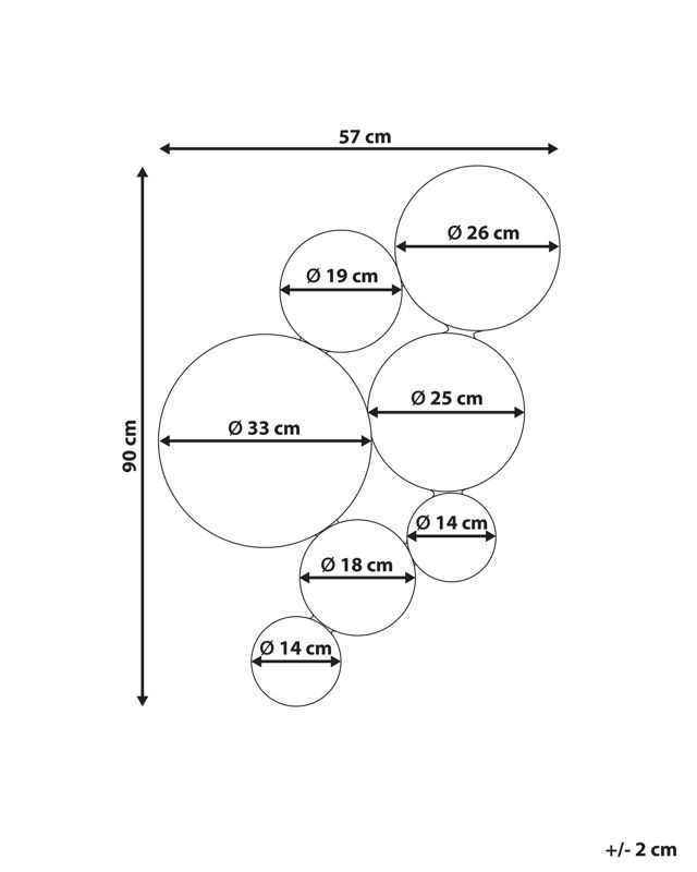 Lustro ścienne Laxou 57 cm 90 cm Miedziany 1 szt.
