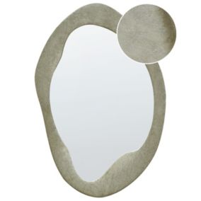 Lustro ścienne Lenax 59 cm 90 cm Welur Oliwkowy 1 szt.