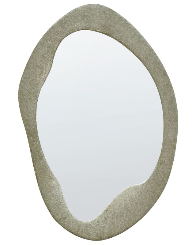 Lustro ścienne Lenax 59 cm 90 cm Welur Oliwkowy 1 szt.