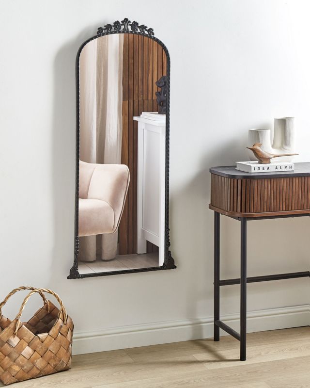 Lustro ścienne Livry 51 cm 114 cm Metal Czarny 1 szt.