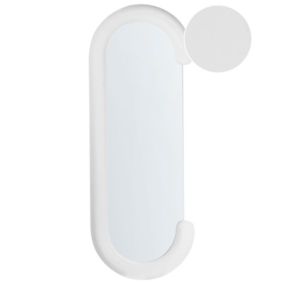 Lustro ścienne Loches 54 cm 158 cm Welur Biały 1 szt.