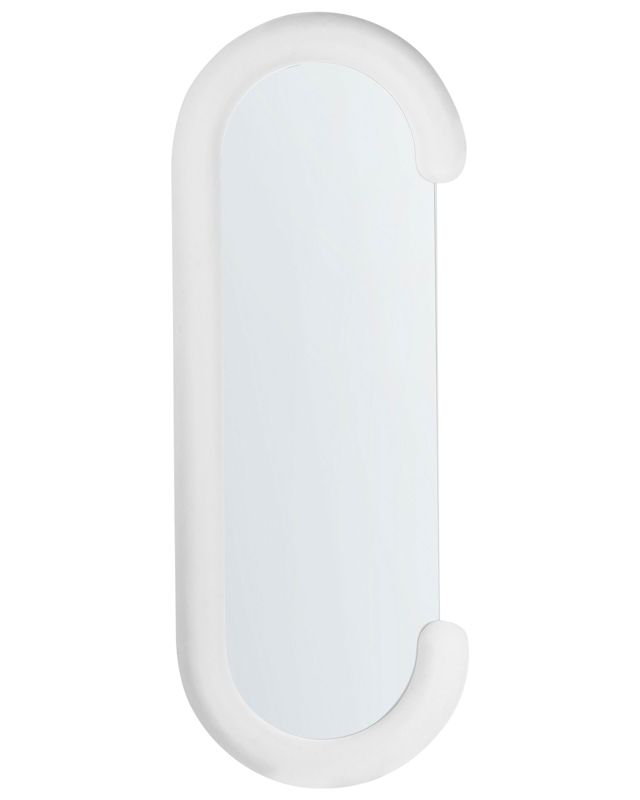 Lustro ścienne Loches 54 cm 158 cm Welur Biały 1 szt.