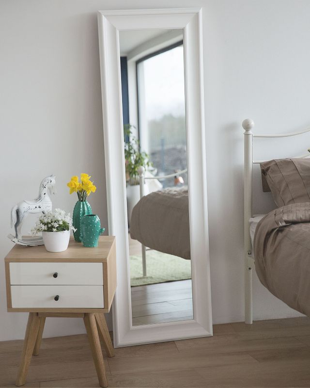 Lustro ścienne Lunel 51 cm 141 cm Biały 1 szt.