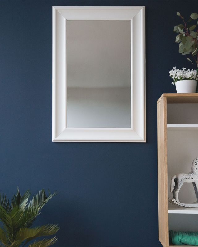 Lustro ścienne Lunel 60 cm 90 cm Biały 1 szt.