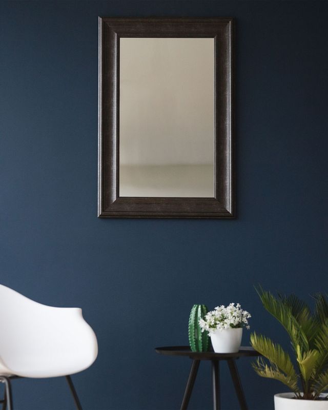 Lustro ścienne Lunel 60 cm 90 cm Czarny 1 szt.