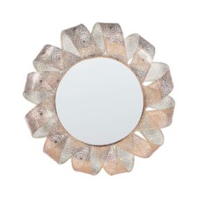 Lustro ścienne Mangalore 54 cm 54 cm Metal Biały 1 szt.