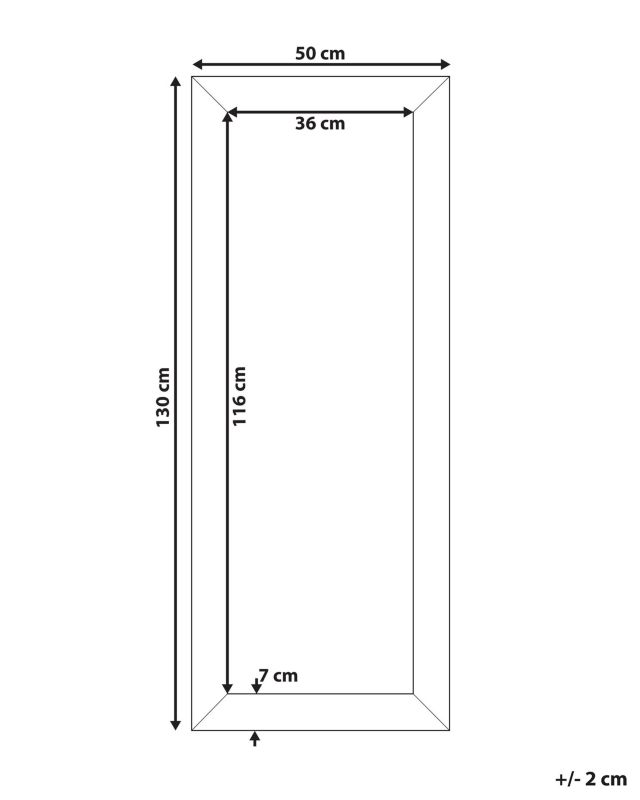 Lustro ścienne Marans 50 cm 130 cm Brązowy 1 szt.