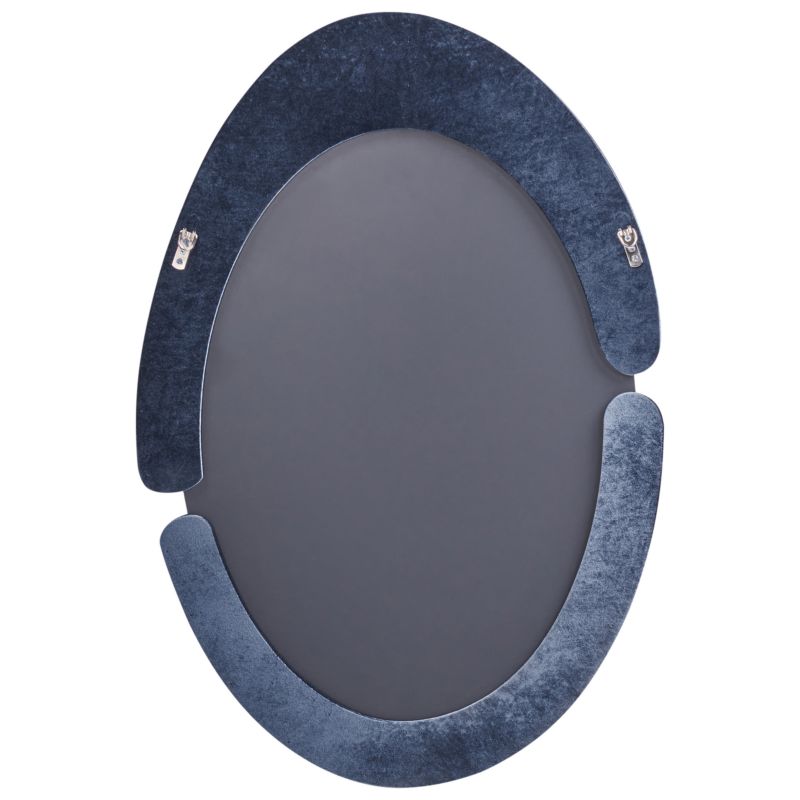Lustro ścienne Massay 53 cm 90 cm Welur Ciemnoniebieski 1 szt.