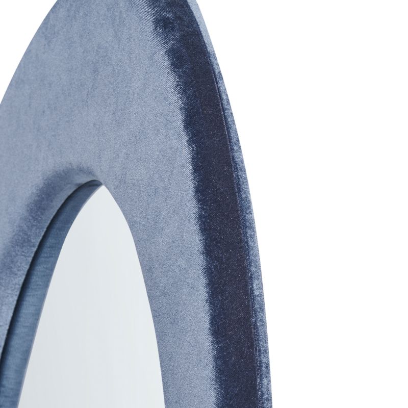 Lustro ścienne Massay 53 cm 90 cm Welur Ciemnoniebieski 1 szt.