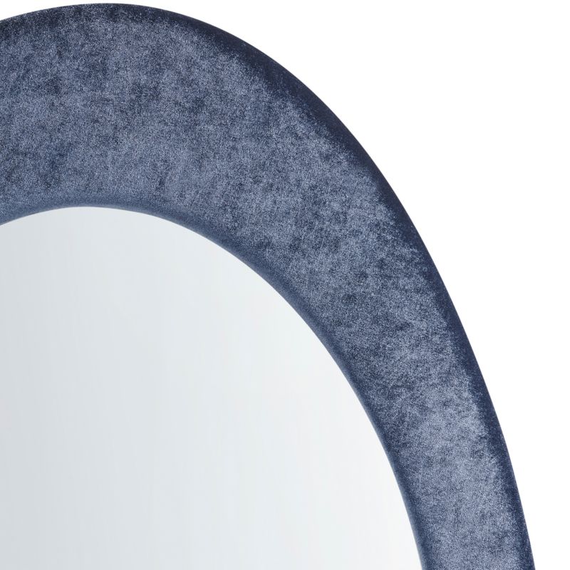Lustro ścienne Massay 53 cm 90 cm Welur Ciemnoniebieski 1 szt.