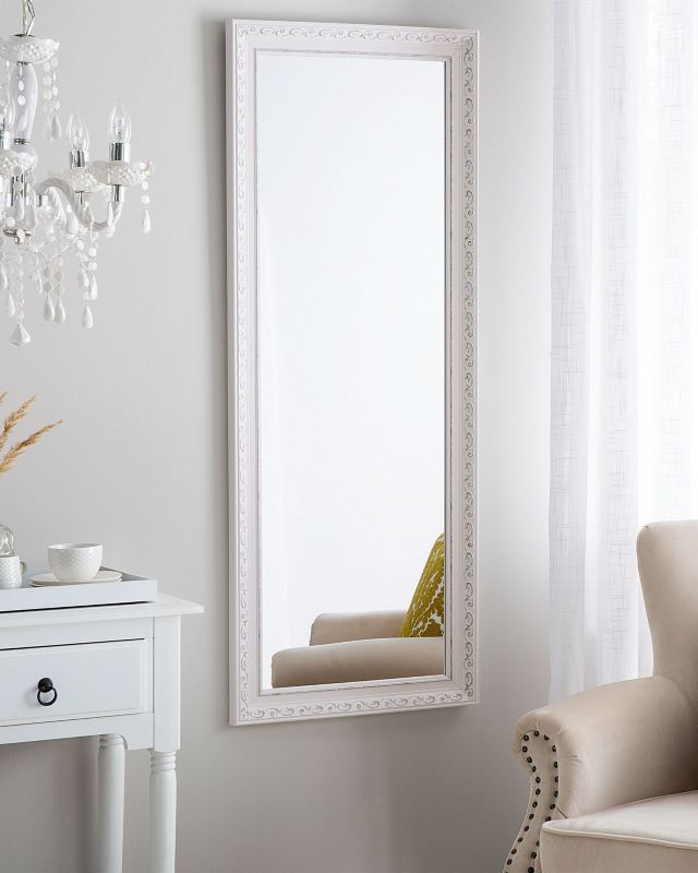 Lustro ścienne Mauleon 50 cm 130 cm Kremowy 1 szt.