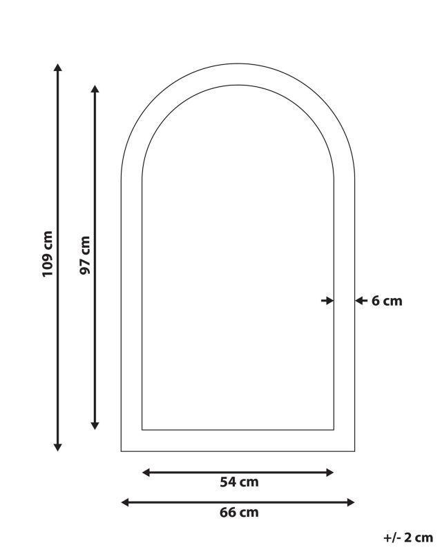 Lustro ścienne Melay 66 cm 109 cm Drewno Niebieski 1 szt.