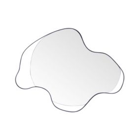 Lustro ścienne Melun 77 cm 59 cm Metal Czarny 1 szt.