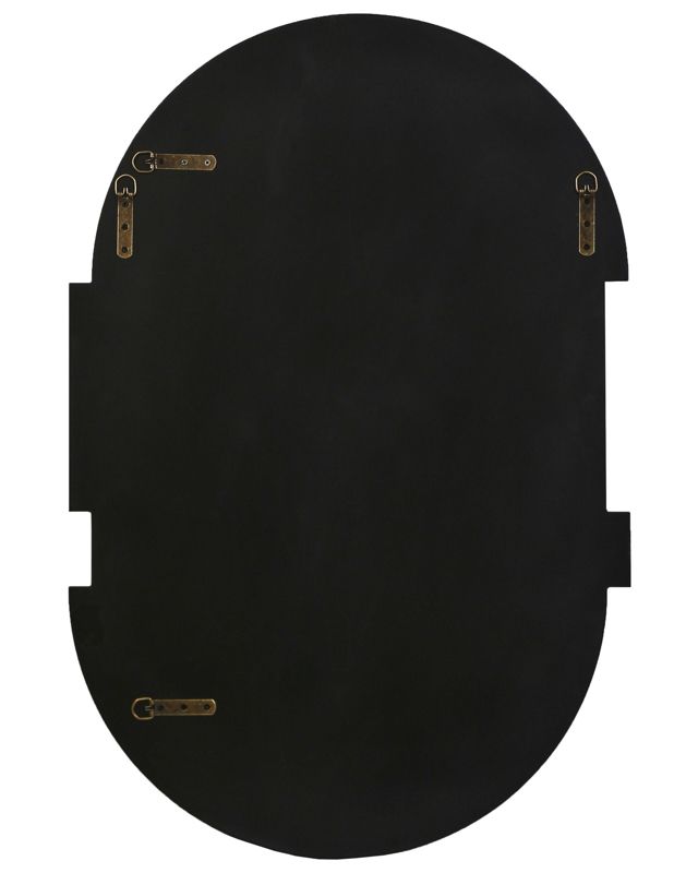 Lustro ścienne Michery 60 cm 90 cm Czarny 1 szt.