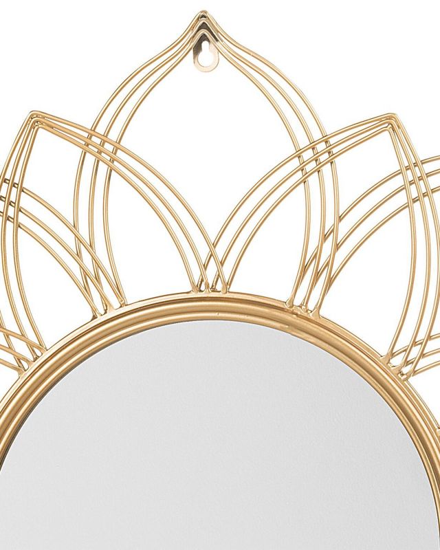 Lustro ścienne Milly 67 cm 67 cm Metal Złoty 1 szt.