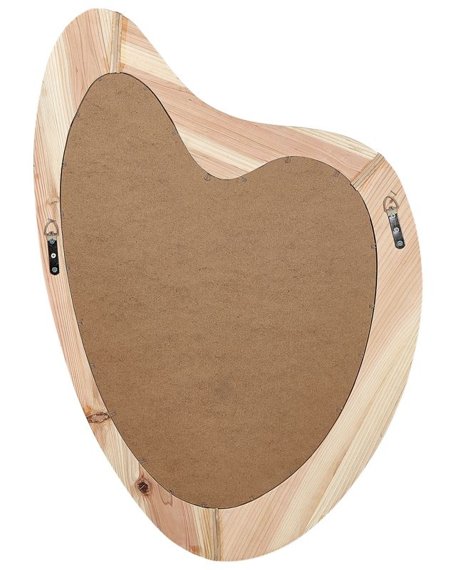 Lustro ścienne Neure 90 cm 77 cm Drewno Naturalny 1 szt.