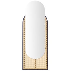 Lustro ścienne Nevers 53 cm 143 cm Rattan Naturalny 1 szt.