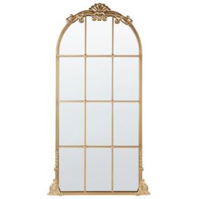 Lustro ścienne Noidan 66 cm 124 cm Metal Złoty 1 szt.