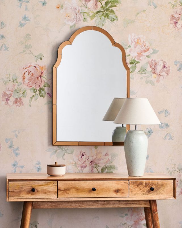 Lustro ścienne Norville 60 cm 89 cm Miedziany 1 szt.