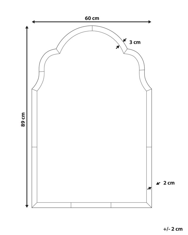 Lustro ścienne Norville 60 cm 89 cm Zielony 1 szt.