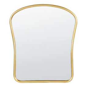 Lustro ścienne Noth 45 cm 53 cm Metal Złoty 1 szt.