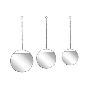 Lustro ścienne Odos 33/29/24 cm 80/75/69 cm Metal Czarny 1 kpl
