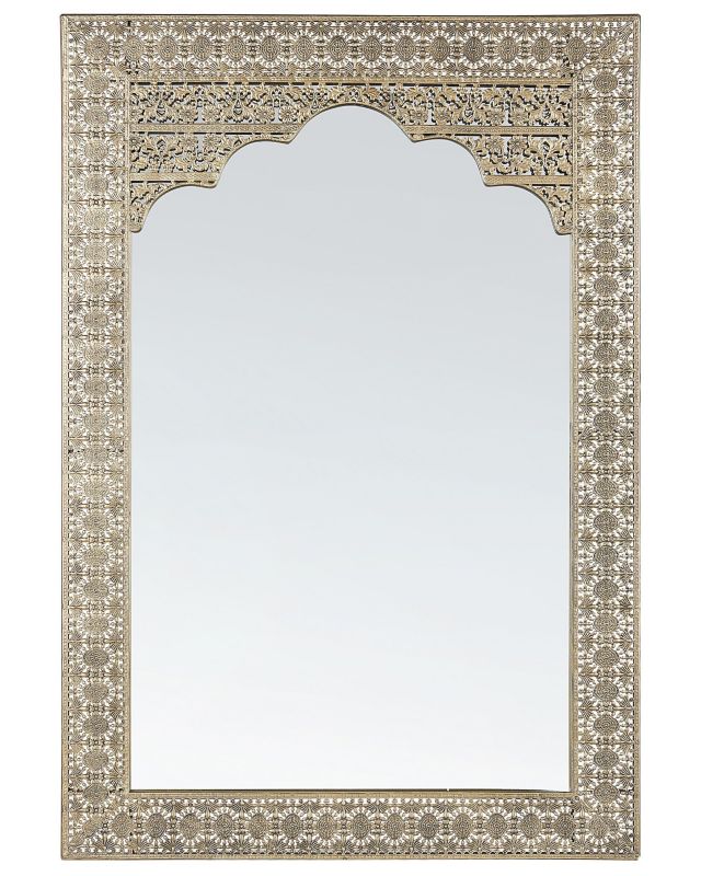 Lustro ścienne Pali 60 cm 90 cm Metal Złoty 1 szt.