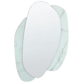 Lustro ścienne Pannes 80 cm 117 cm Błękitny 1 szt.