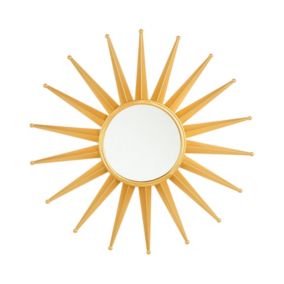 Lustro ścienne Perelli 60 cm 60 cm Metal Złoty 1 szt.