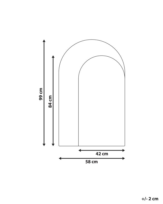 Lustro ścienne Pigny 58 cm 99 cm Brązowy 1 szt.